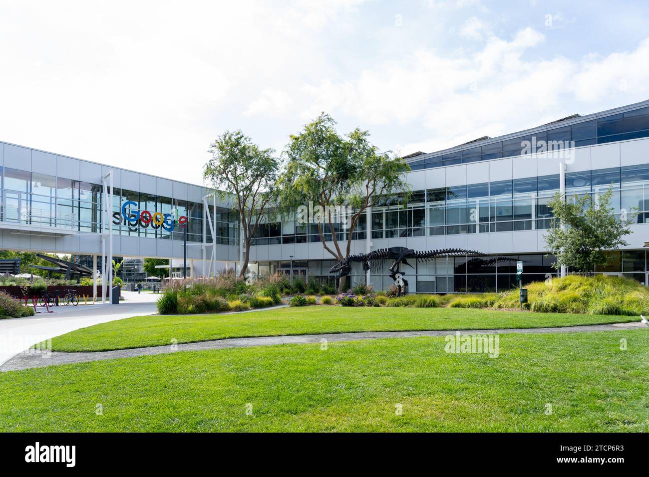 Googleplex in Silicon Valley, Mountain View, California, USA Stock Photo