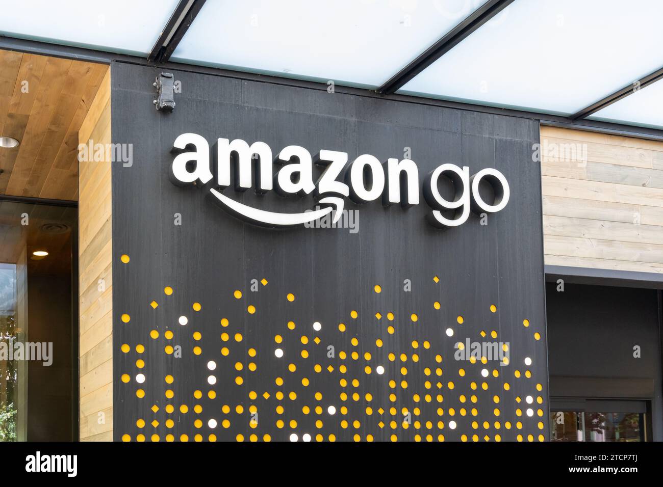 An Amazon Go store in Seattle, Washington, USA Stock Photo