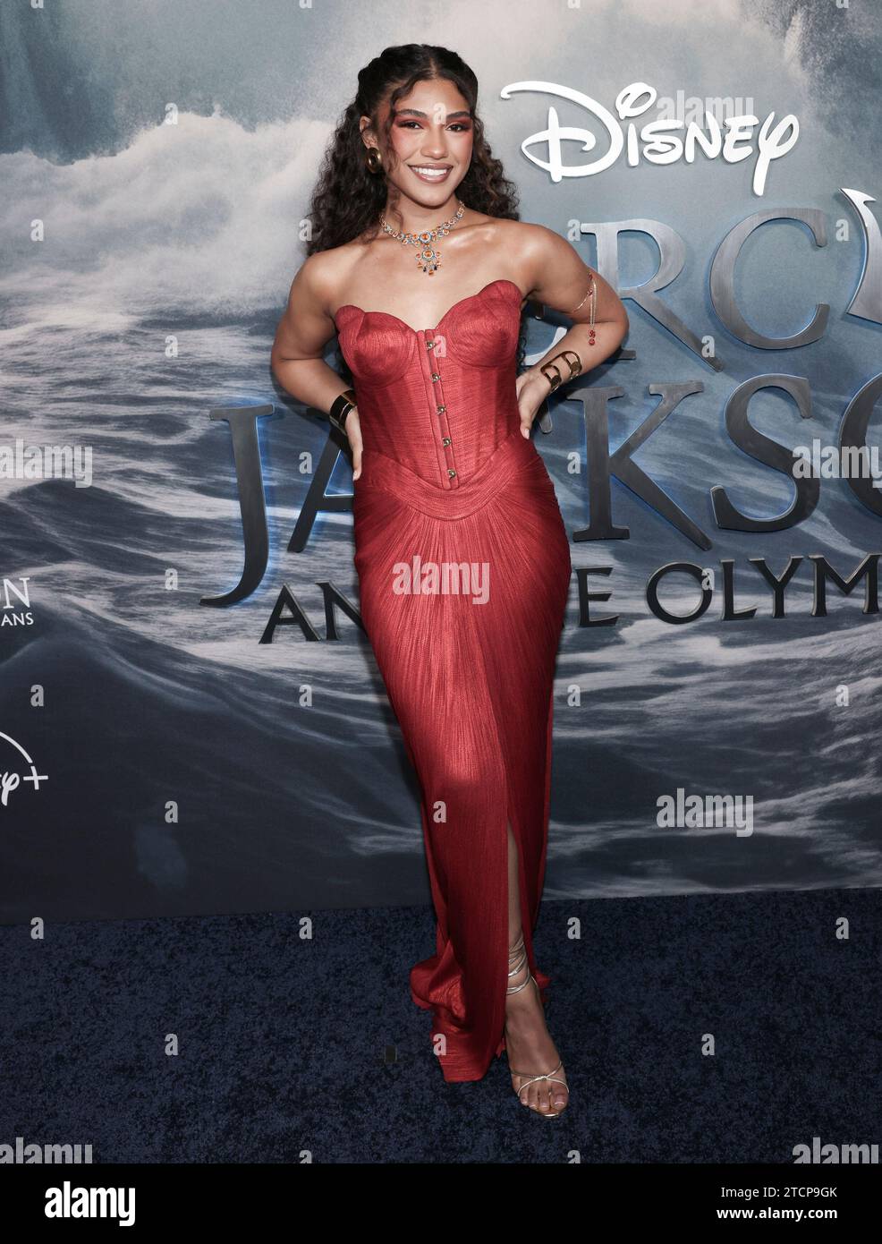 Dior Goodjohn attends the Disney+ original series world premiere of