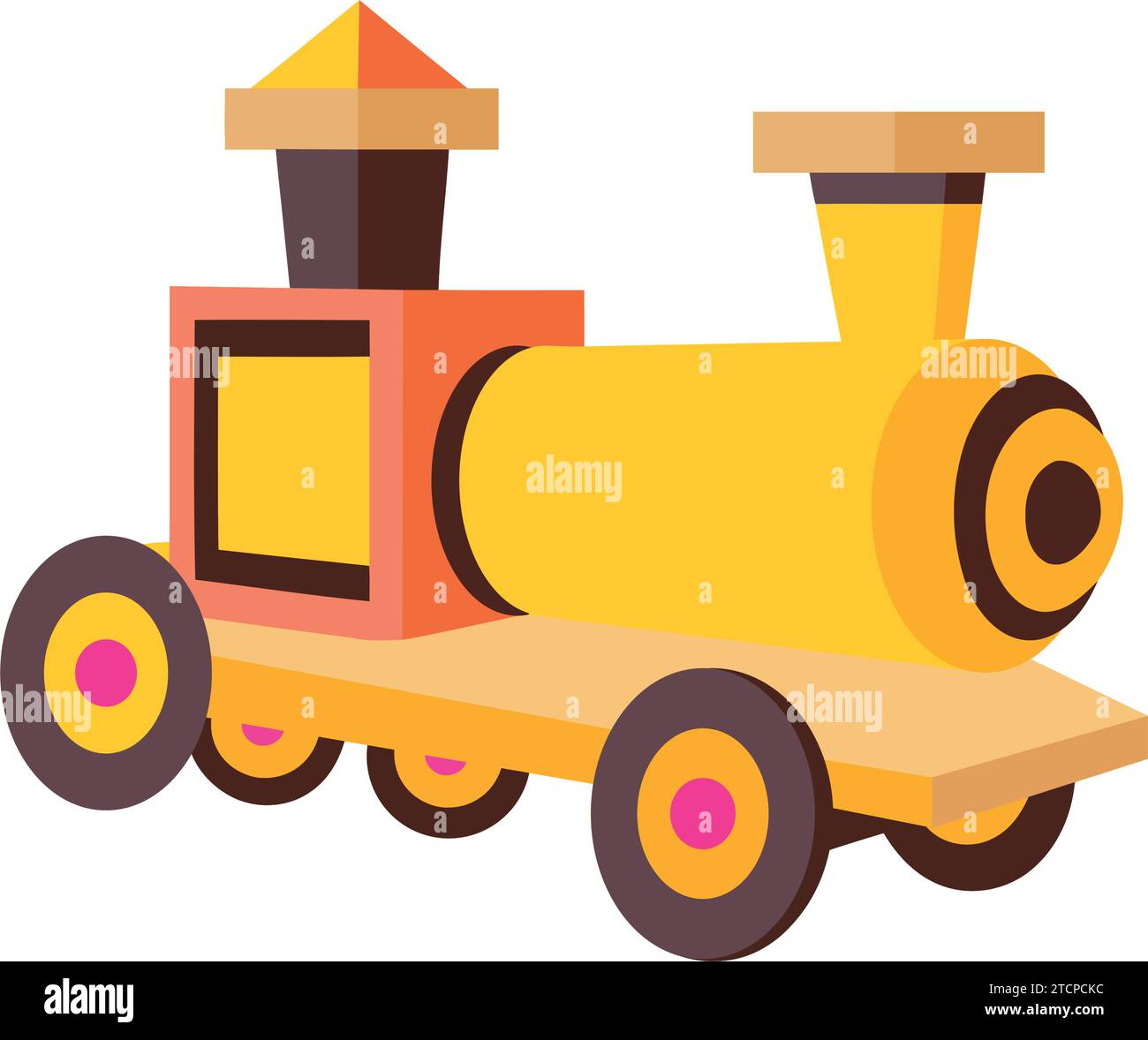 wood toy train Stock Vector Image & Art - Alamy