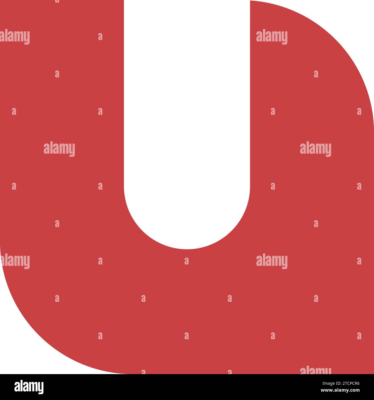 U Letter Logo. Red Color. - Vector Stock Vector Image & Art - Alamy