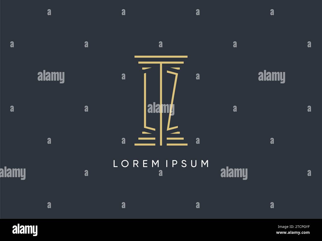 LZ initial monogram with pillar shape logo design inspiration Stock ...
