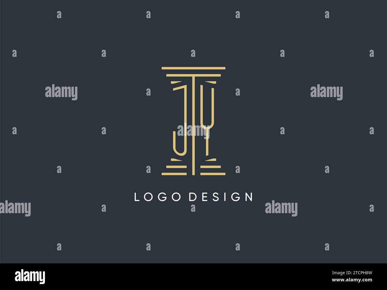 JY initial monogram with pillar shape logo design inspiration Stock ...