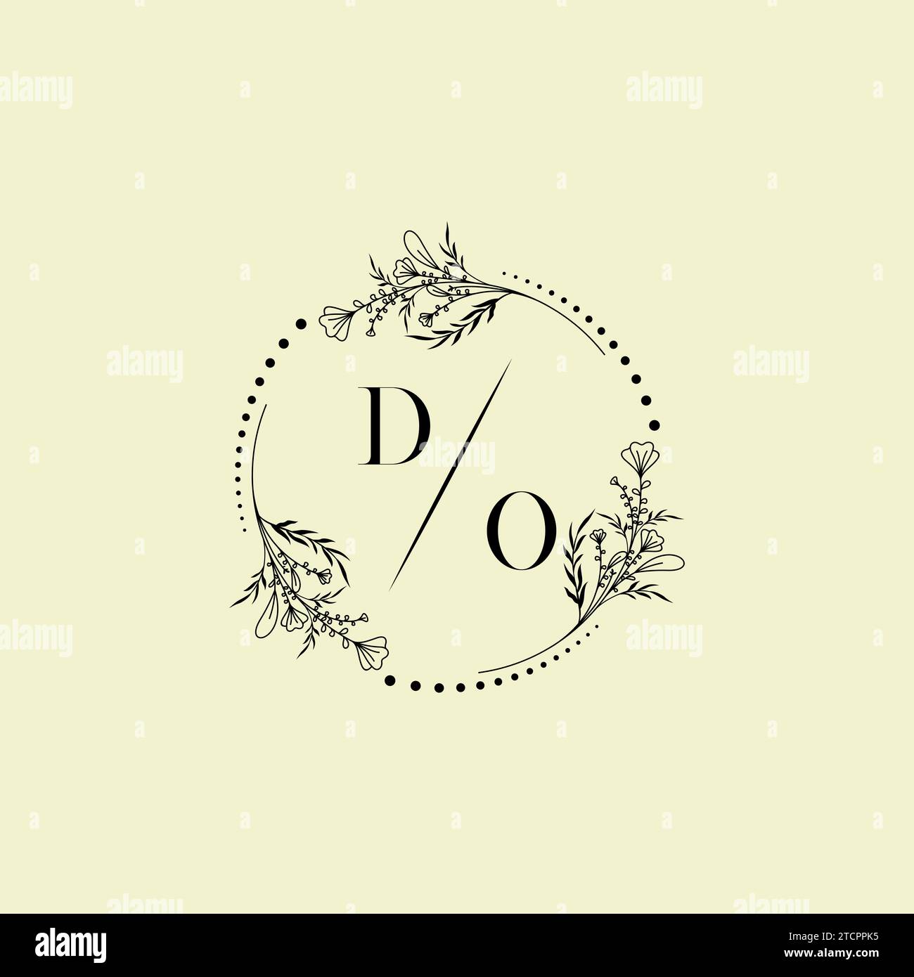 DO wedding initial logo letters in high quality professional design that will print well across any print media Stock Vector