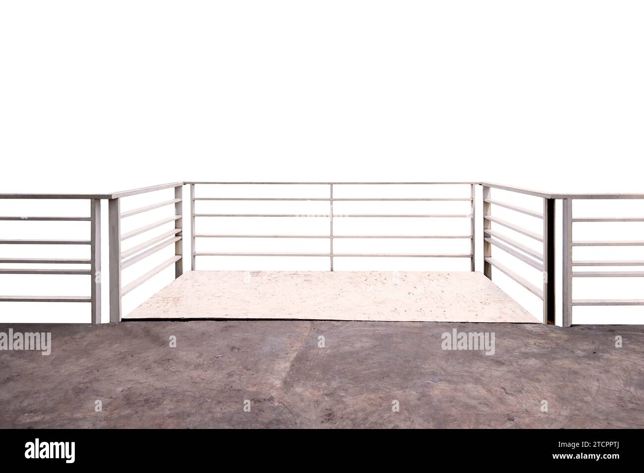 Iron fence isolated over white background Stock Photo - Alamy