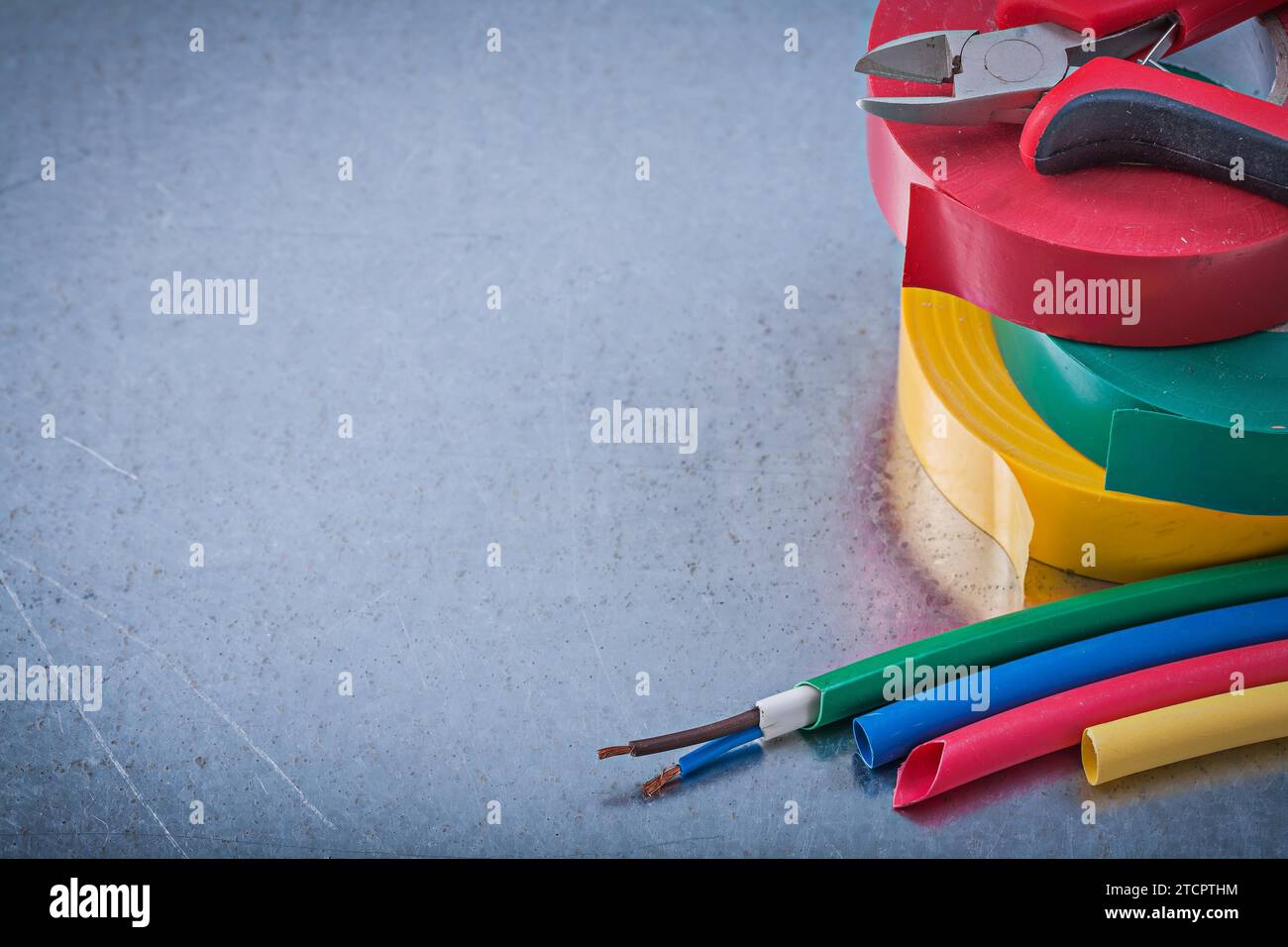 Composition of insulating tapes Pliers Electrical wires Construction