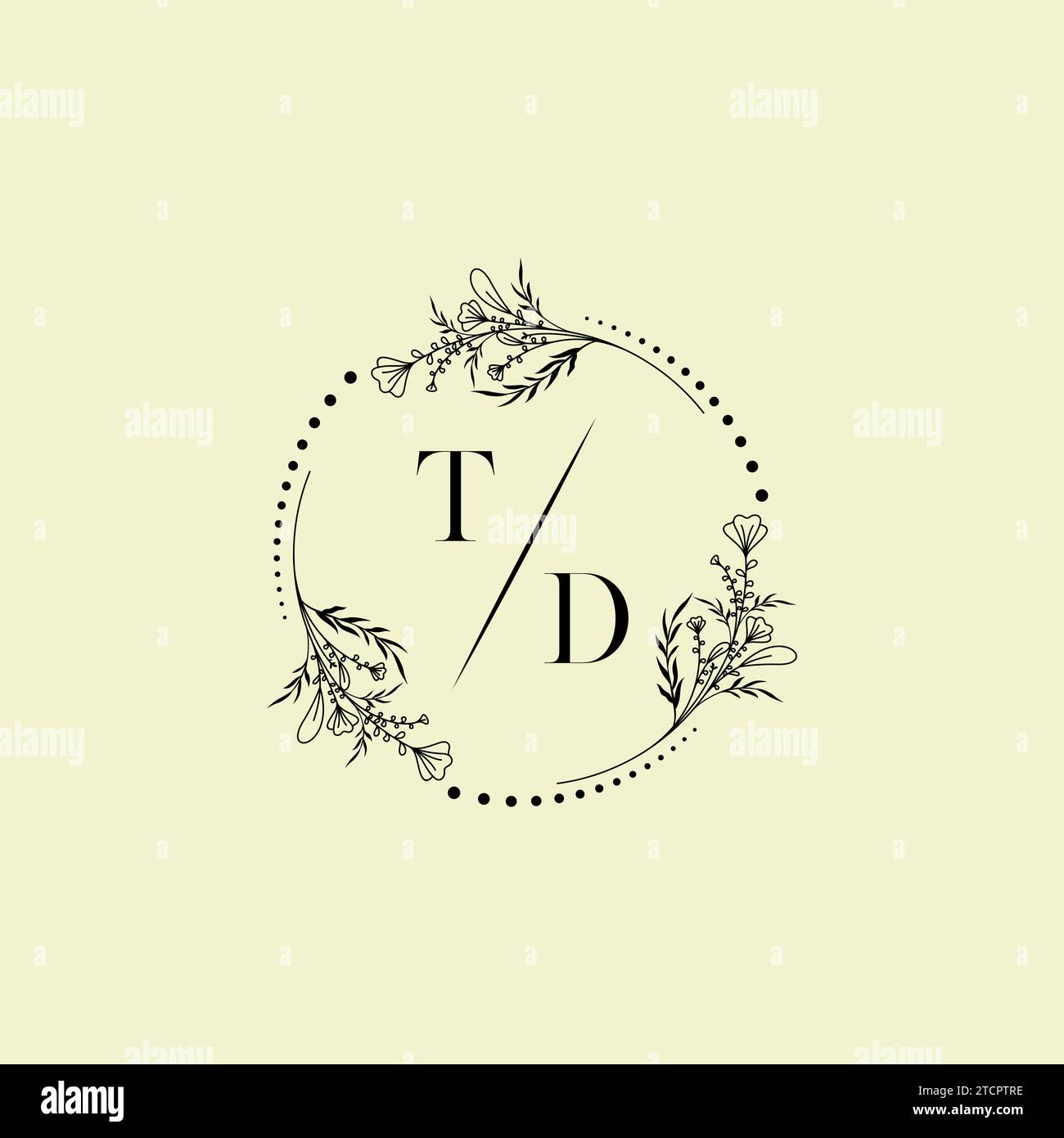 TD wedding initial logo letters in high quality professional design ...