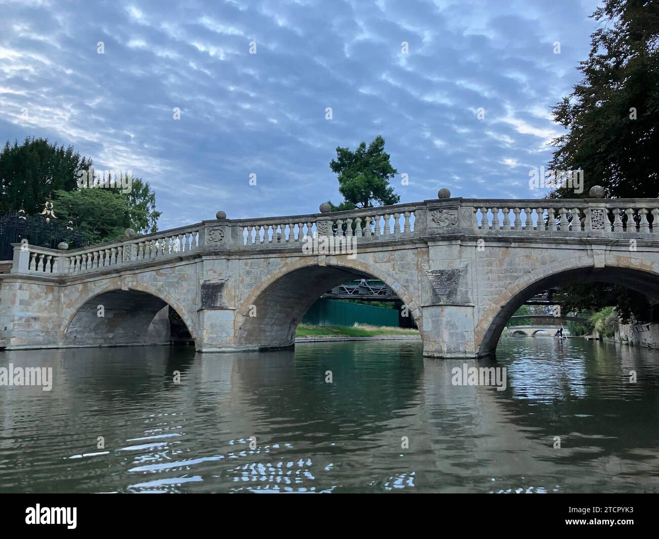 A scenic view of the Clare bridge in Cambridge. Stock Photo