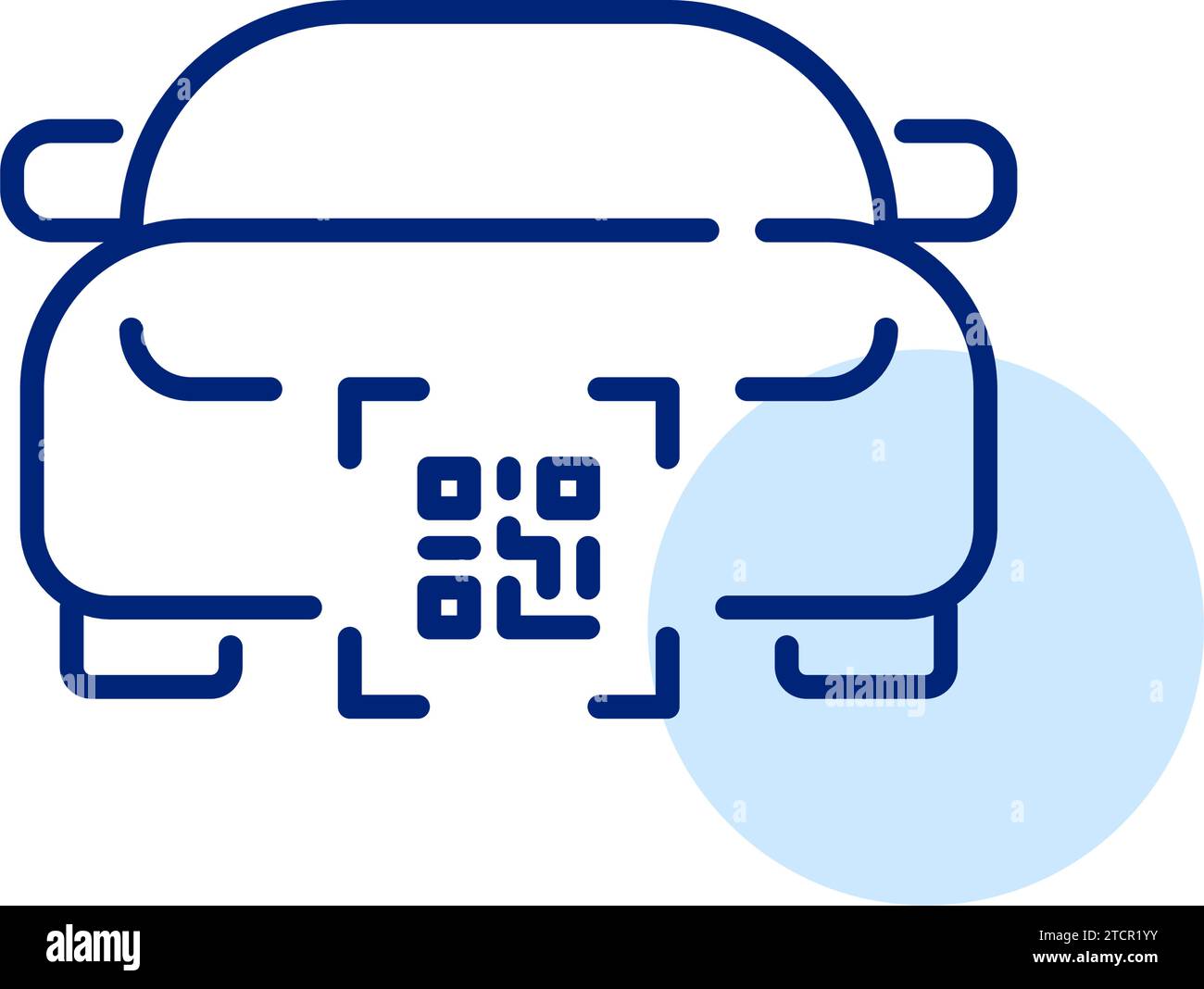 Car sharing service. QR code vehicle identification. Pixel perfect