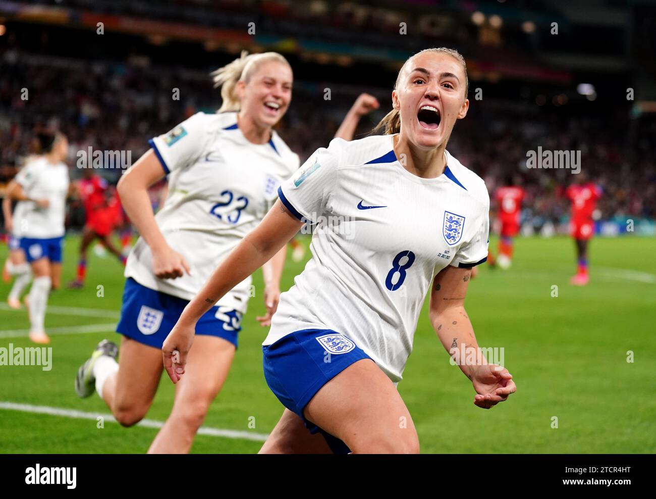 File photo dated 22-07-2023 of Georgia Stanway, whose retaken first-half penalty was enough to earn England a nervy 1-0 victory over World Cup debutants Haiti in their Group D opener at Brisbane Stadium. Issue date: Thursday November 14, 2023. Stock Photo