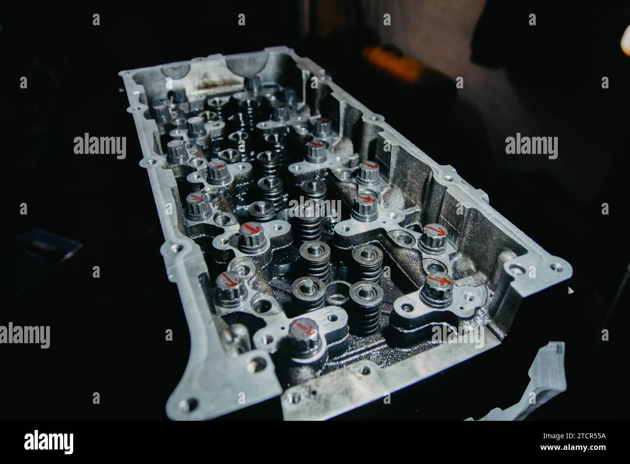 Cylinder head, engine repair adjusting hydraulic compensators and