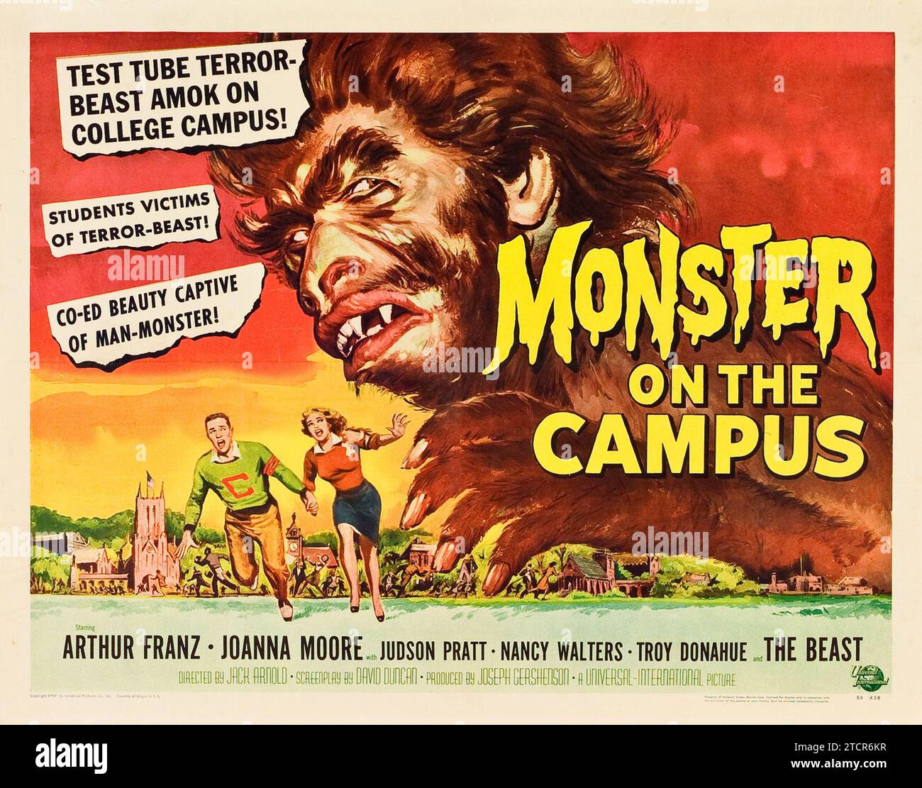 Monster on the Campus (Universal International, 1958) - 1950s vintage film poster - horror - sci-fi - monster Stock Photo