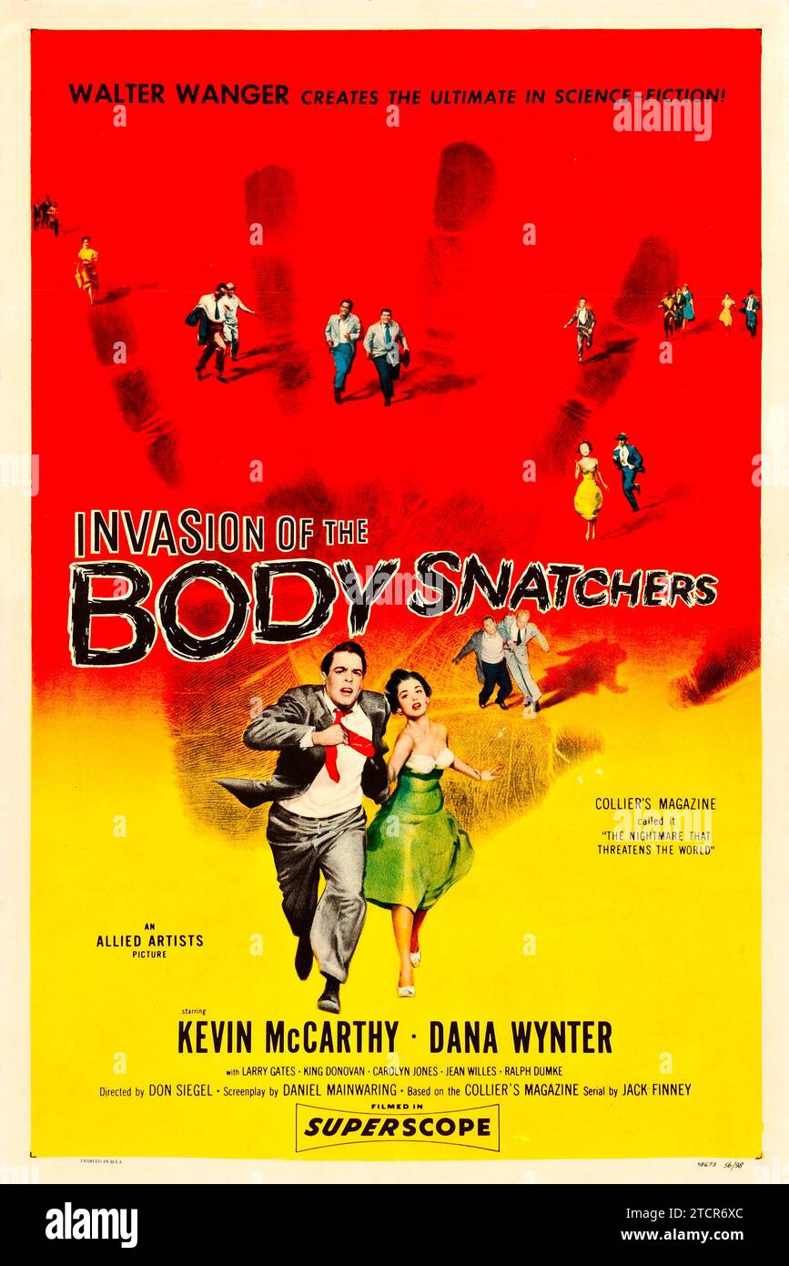 Invasion of the Body Snatchers (Allied Artists, 1956).  Vintage film poster - sci-fi, terror, horror - Kevin McCarthy, Dana Wynter Stock Photo
