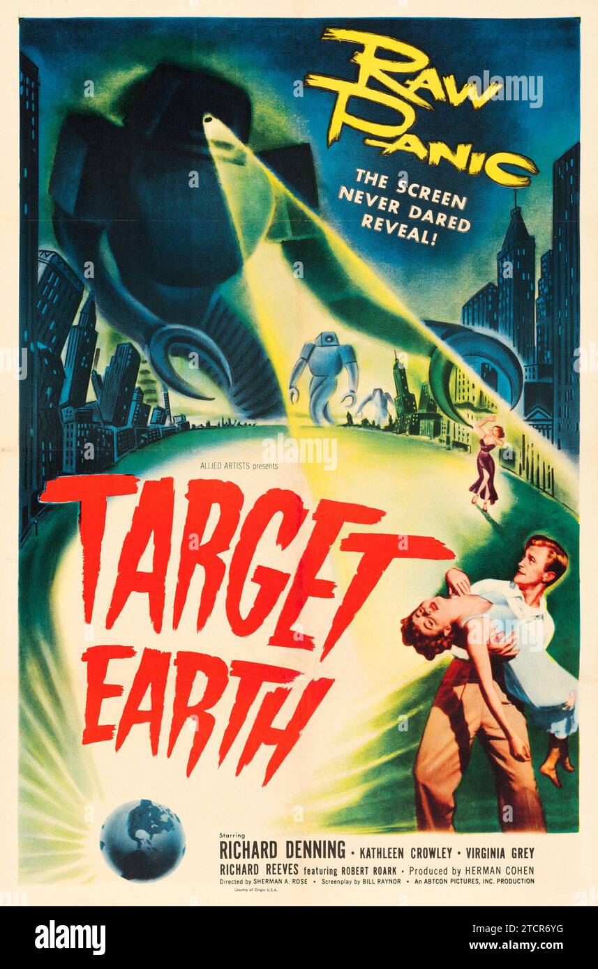 Target Earth (Allied Artists, 1954). Vintage film poster 1950s horror