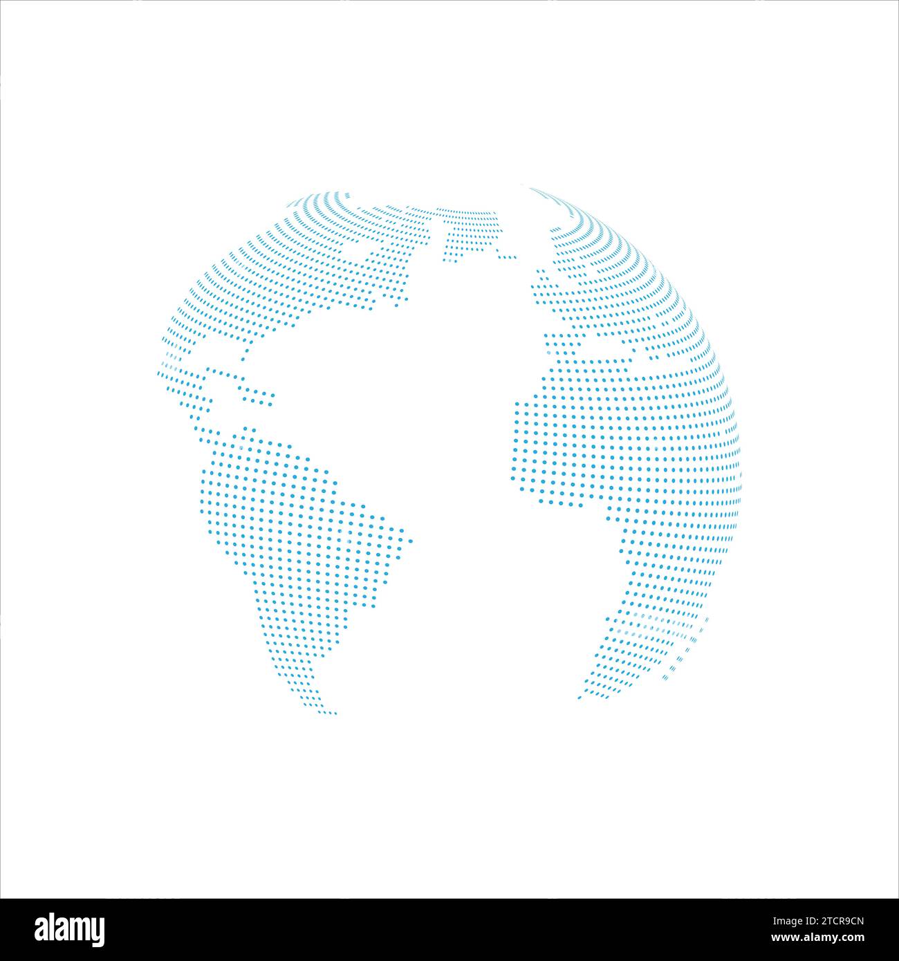 dotted globe world map vector background illustration Stock Vector ...