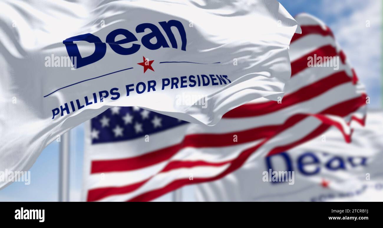 Excelsior, US, OCT. 27 2023 Closeup of Dean Phillips election