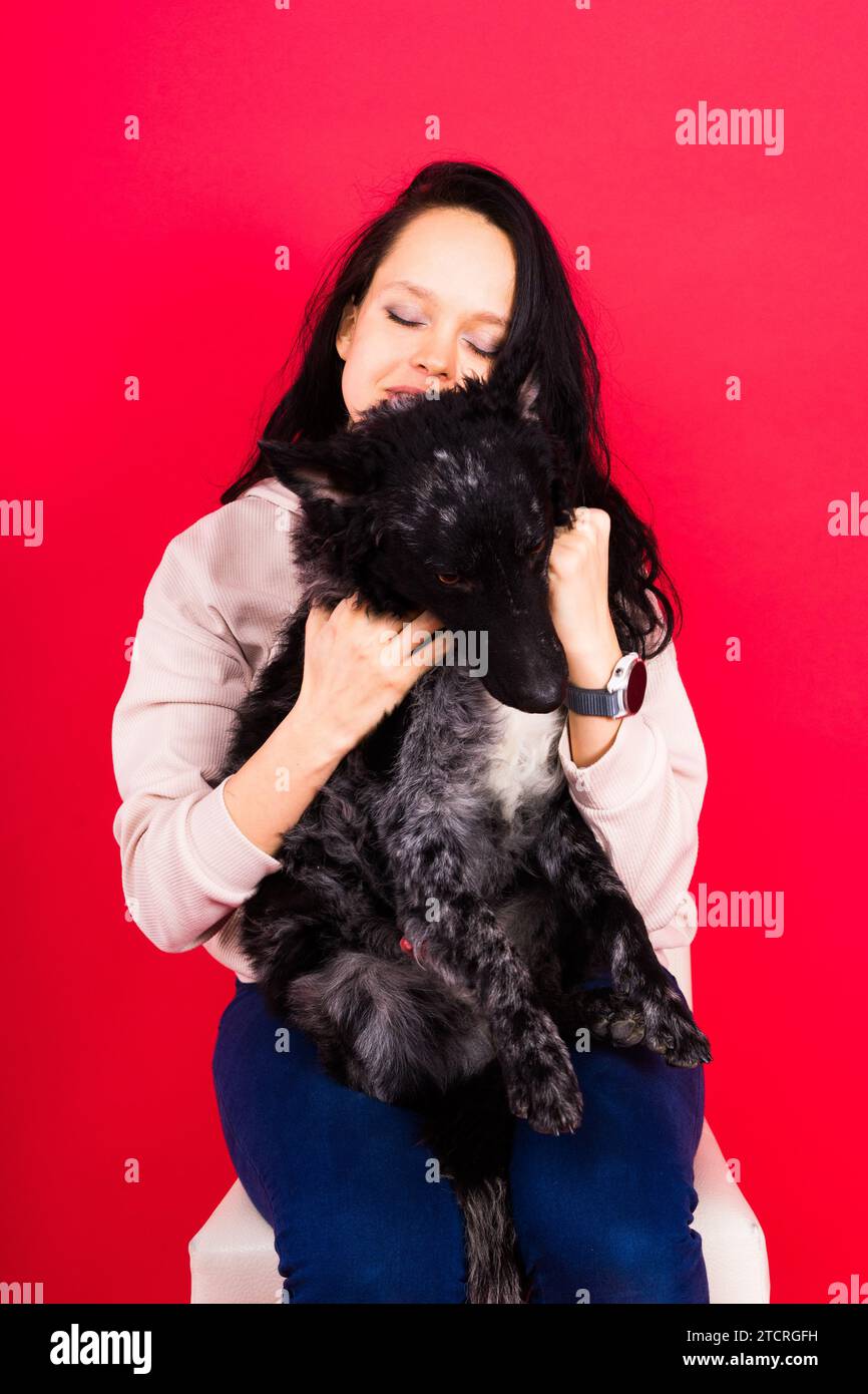 Lady dog portrait hi-res stock photography and images - Alamy