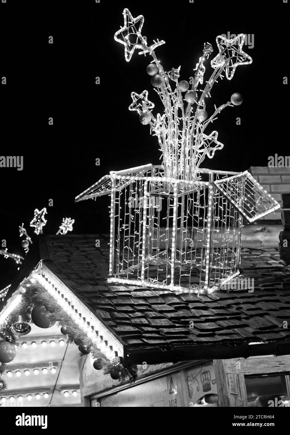 Christmas market romer frankfurt hesse Black and White Stock Photos & Images Alamy