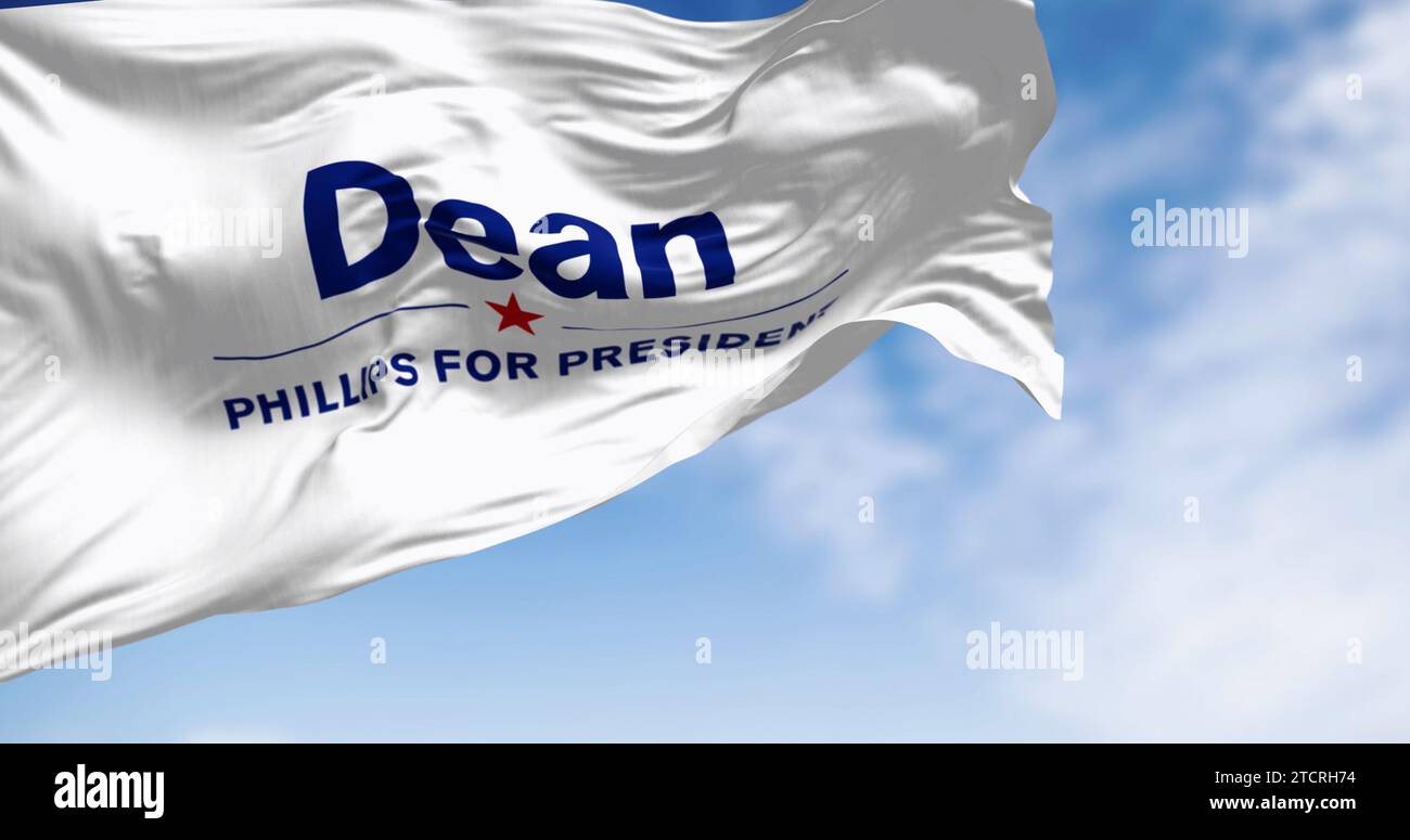 Excelsior, US, OCT. 27 2023 Closeup of Dean Phillips election