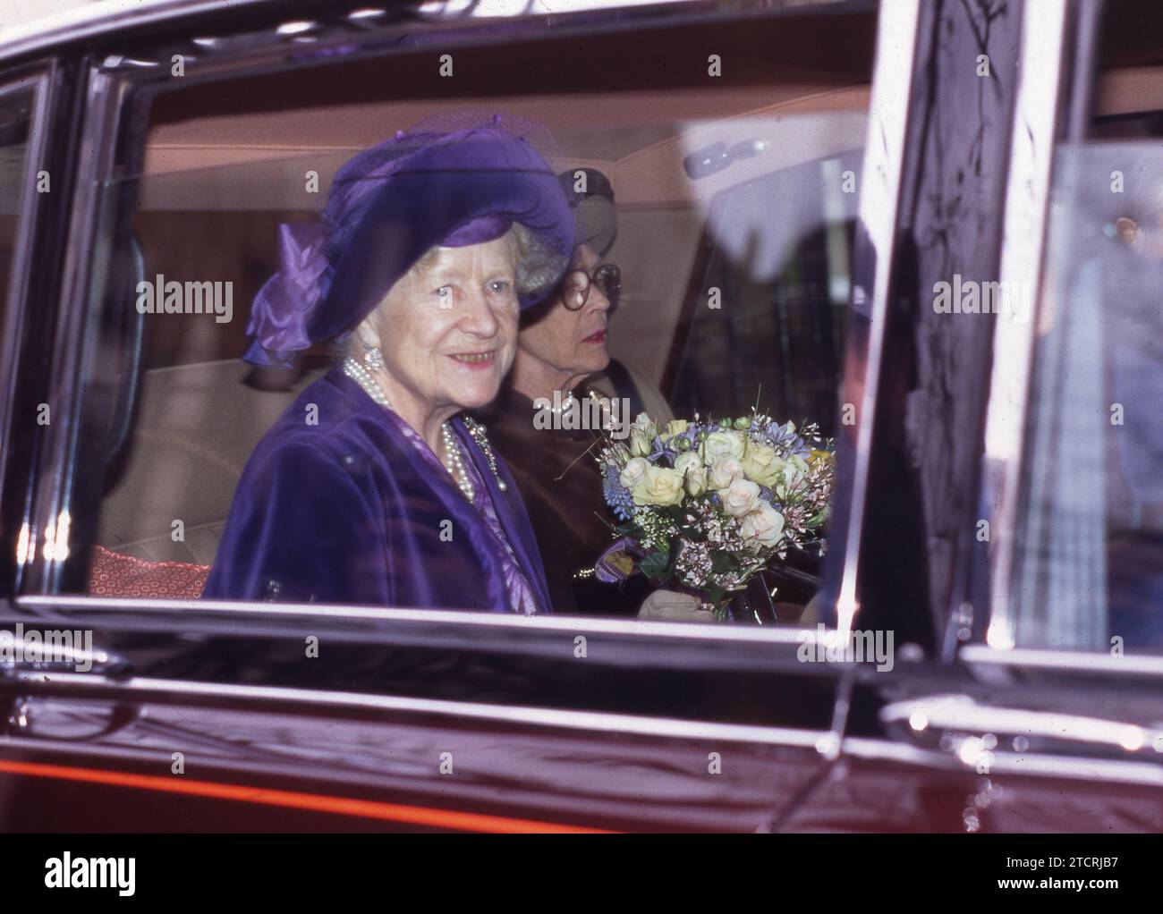 The Queen Mother arriving at Guards Chapel 1994   Photo by The Henshaw Archive Stock Photo
