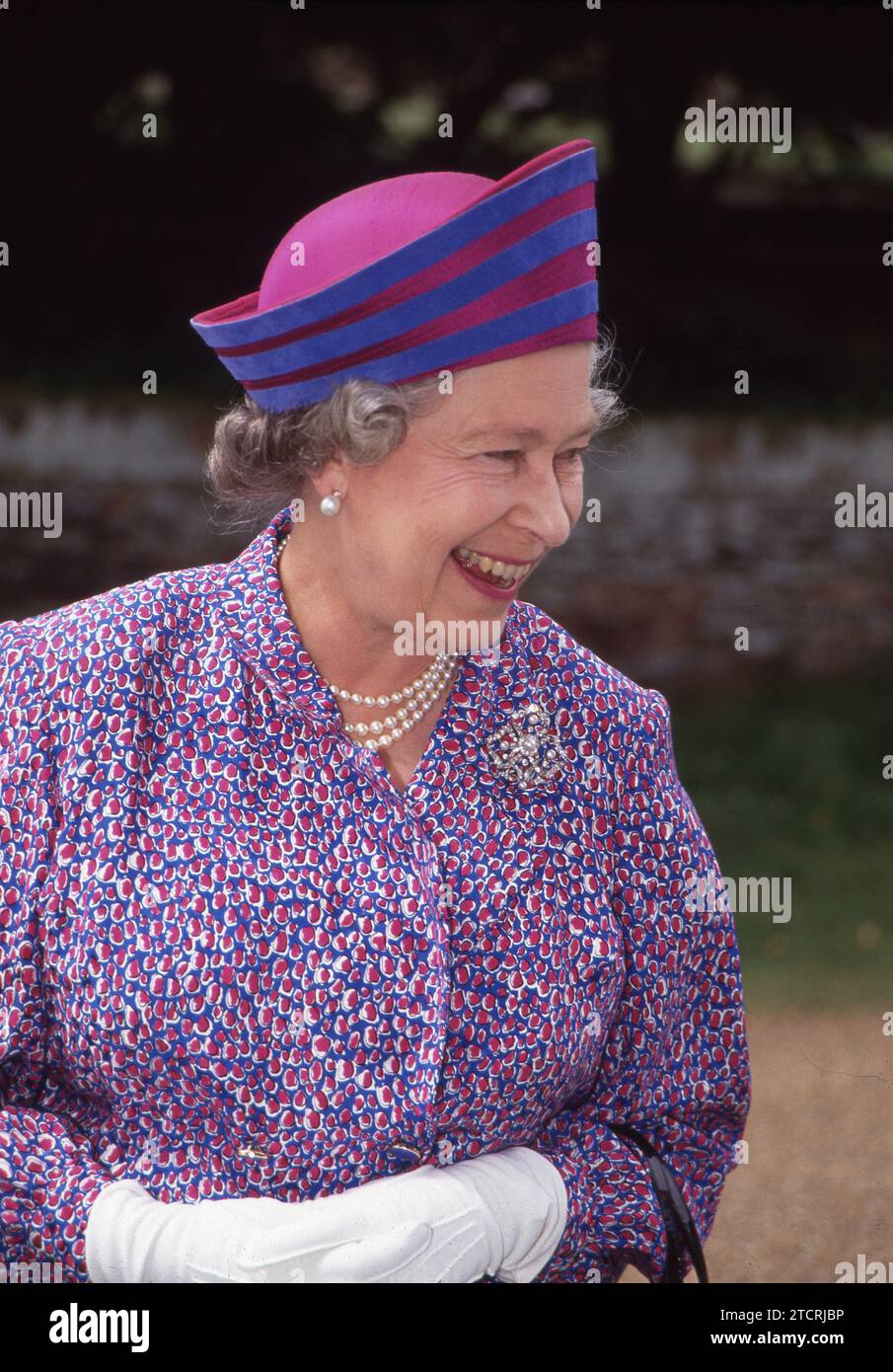 The Queen at Sandringham Church 2nd August 1992   Photo by The Henshaw Archive Stock Photo