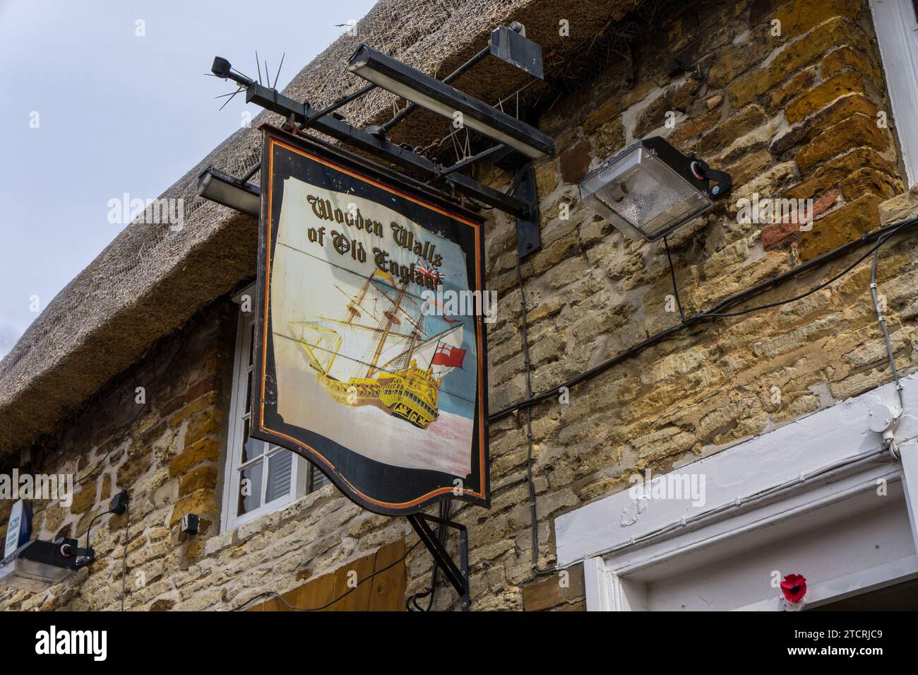 The Wooden Walls of Old England, a thatch and stone built pub dating