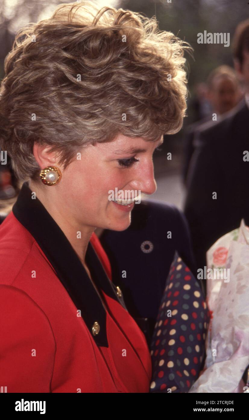 Princess Diana at The Savoy Hotel on 4th March 1992   Photo by The Henshaw Archive Stock Photo
