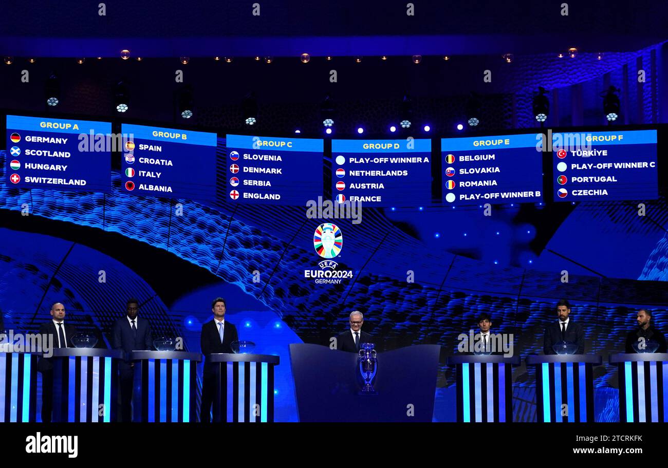 Uefa euro 2024 final tournament draw draw in hamburg group hires stock