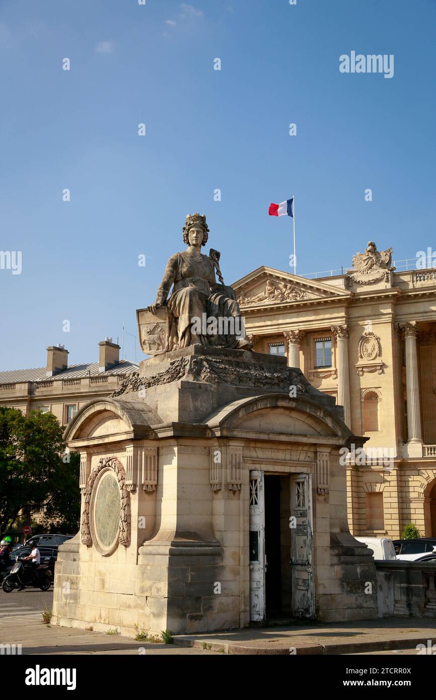 Place de la Concorde, one of the most famous square in Paris, France Stock Photo