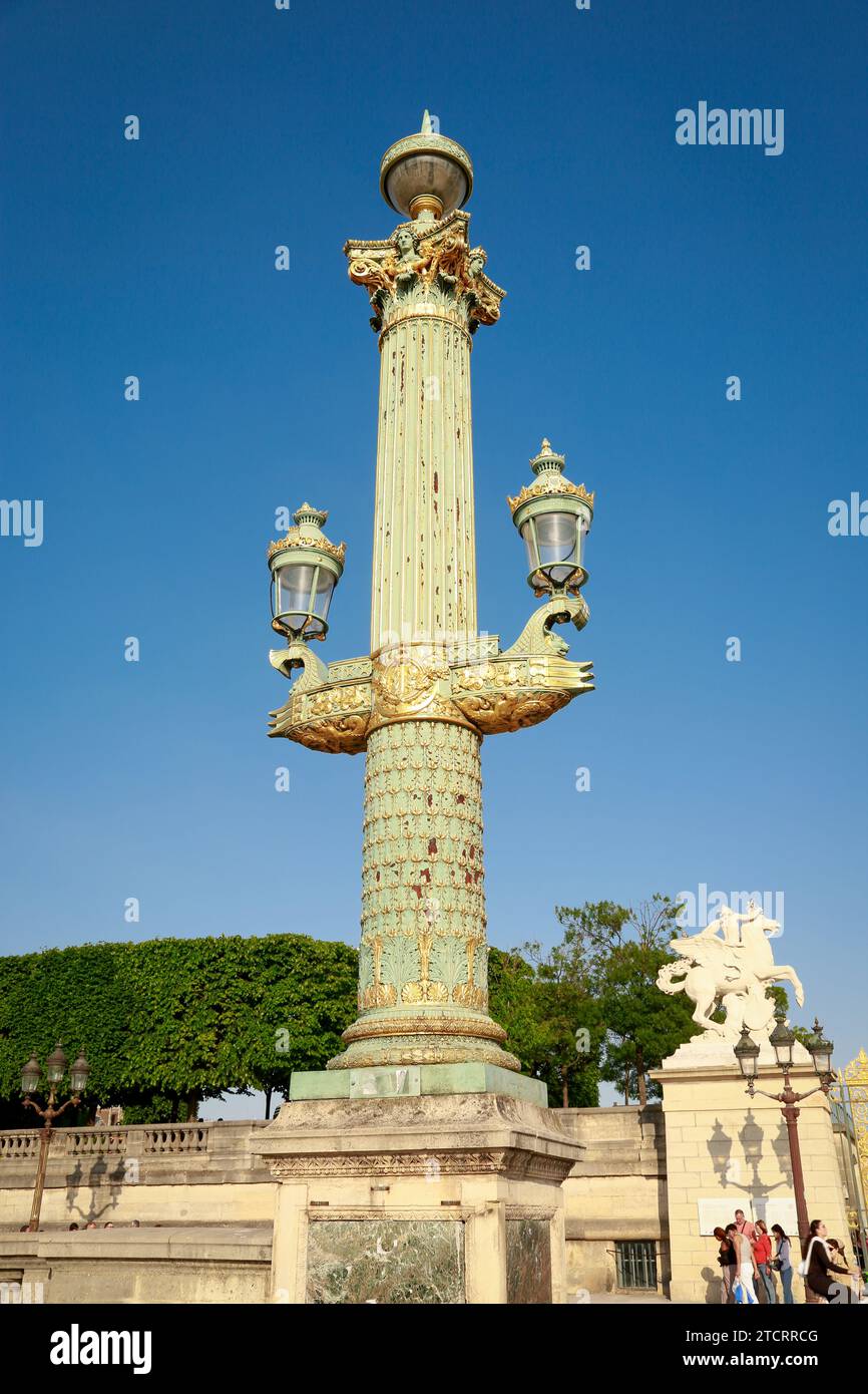 Place de la Concorde, one of the most famous square in Paris, France Stock Photo