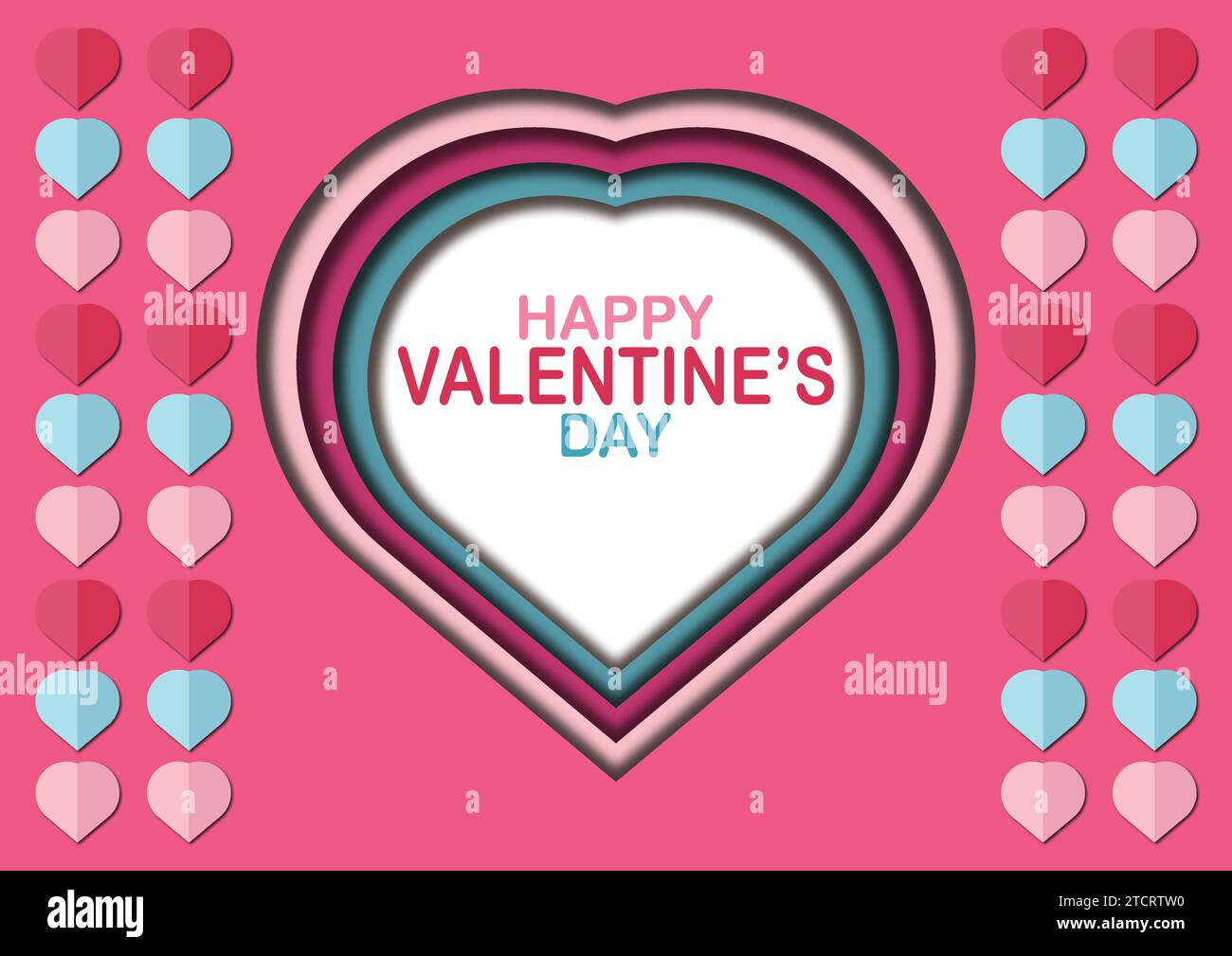 Happy Valentine's Day Greeting Card. Vector Illustration Stock Vector