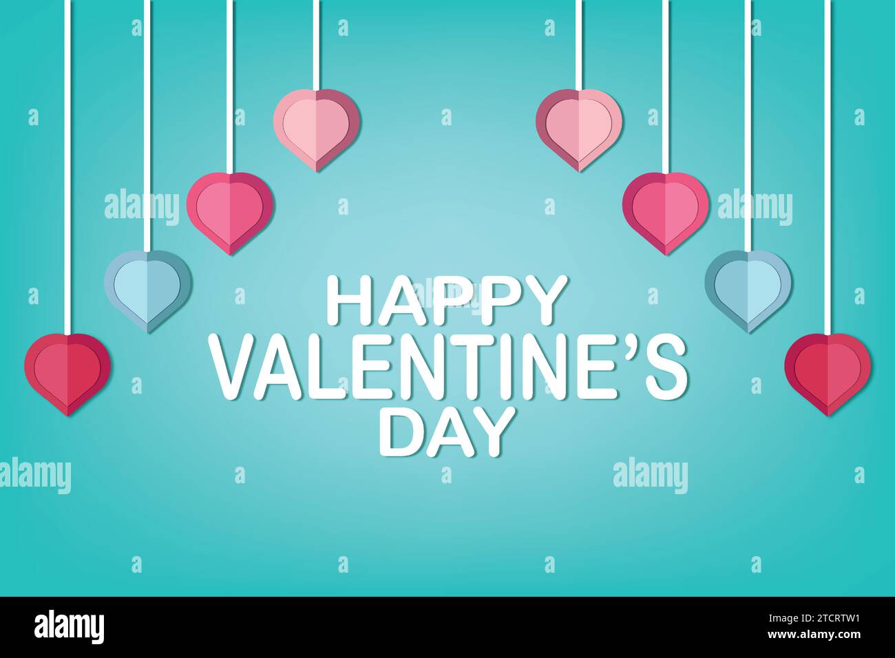 Valentine's day background with hearts and text. Promotion and shopping template or background for Love and Valentine's day concept. Vector Stock Vector