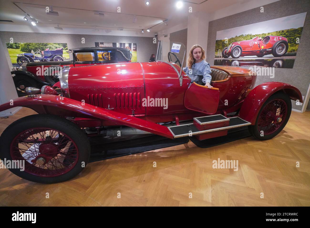 London UK. 14 December  2023. A1923 Bentley 3-Litre Boat-Tail Roadster . Estimate:£120,000 -£180,000.  A range of collector cars spanning all eras from Victorian motor cars to 21st century supercars, over the past 10 years  at Bonhams. The Bonhams Important Collectors' Motor Cars Sale takes place on 15th December. Credit: amer ghazzal/Alamy Live News . Stock Photo