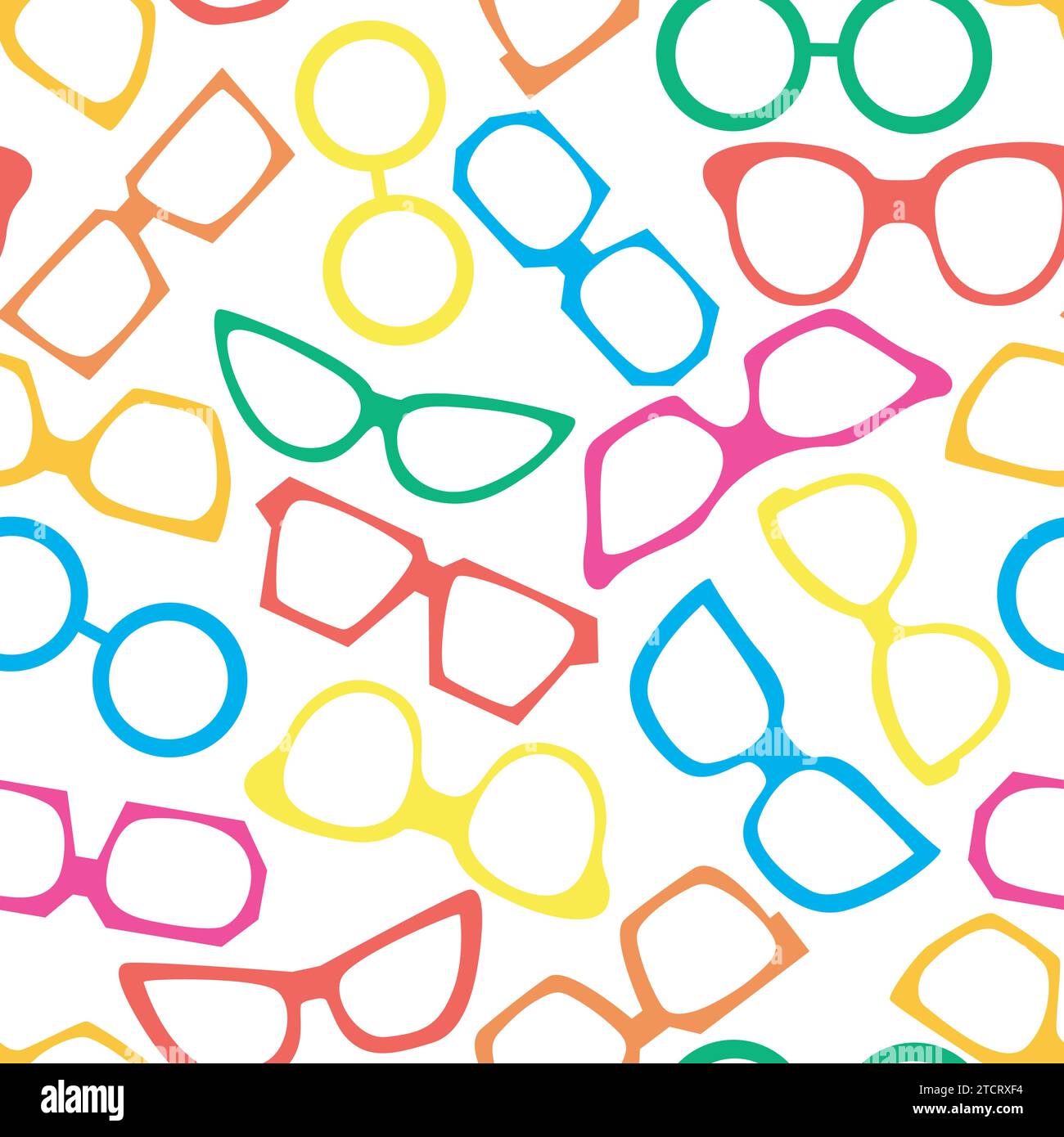 Multicolored colorful sunglasses seamless pattern Stock Vector