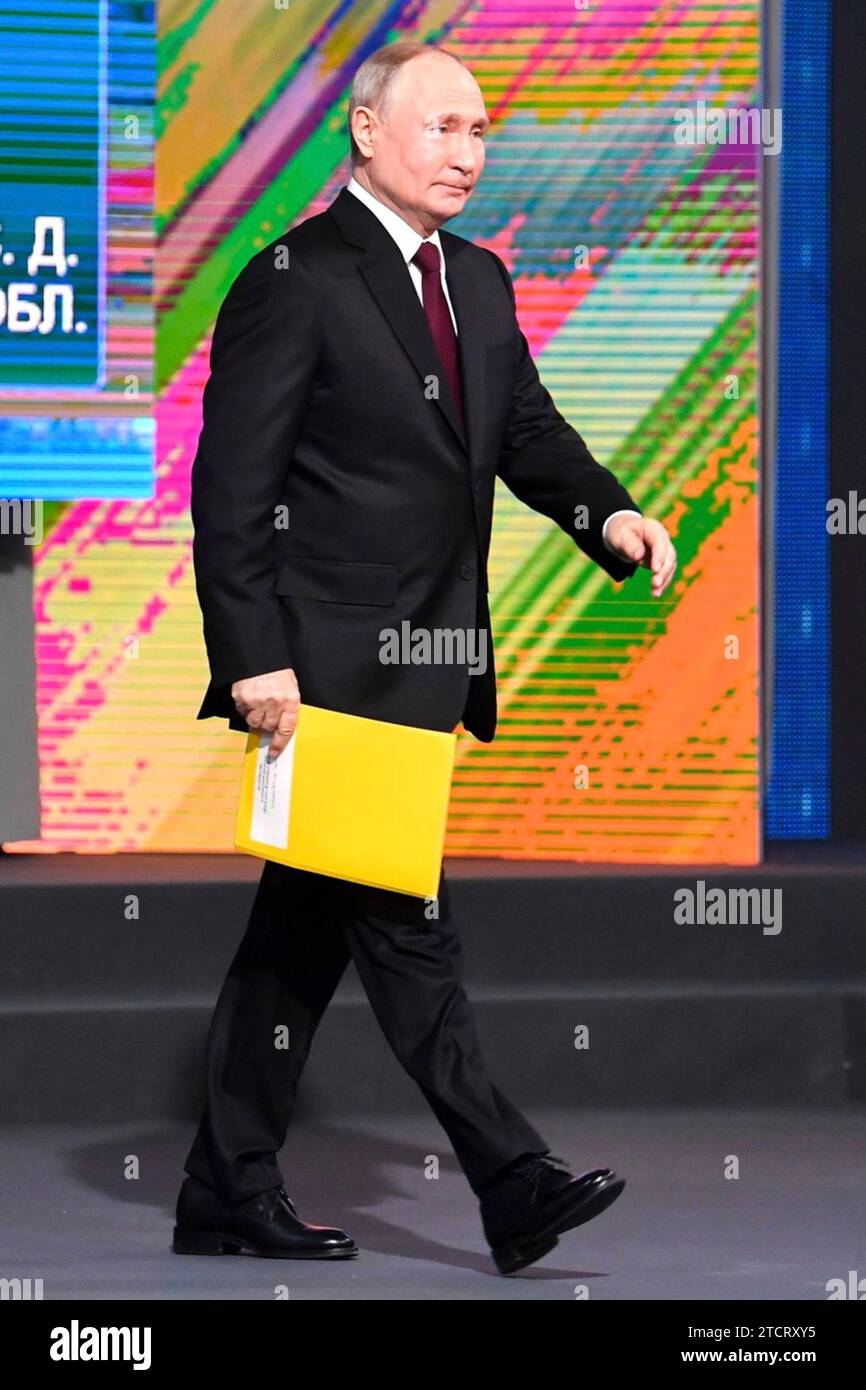 Russian president vladimir putin walks hi-res stock
