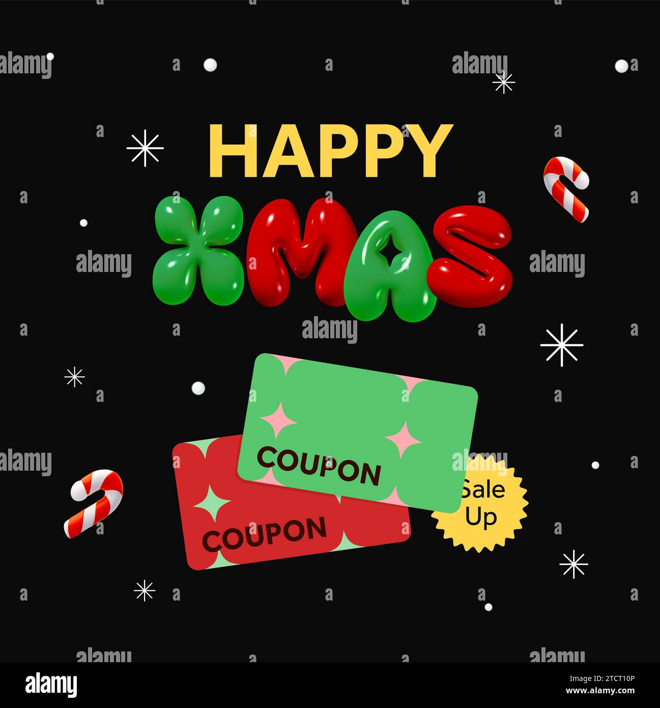 3d merry christmas coupons giveaway, special discount event banner