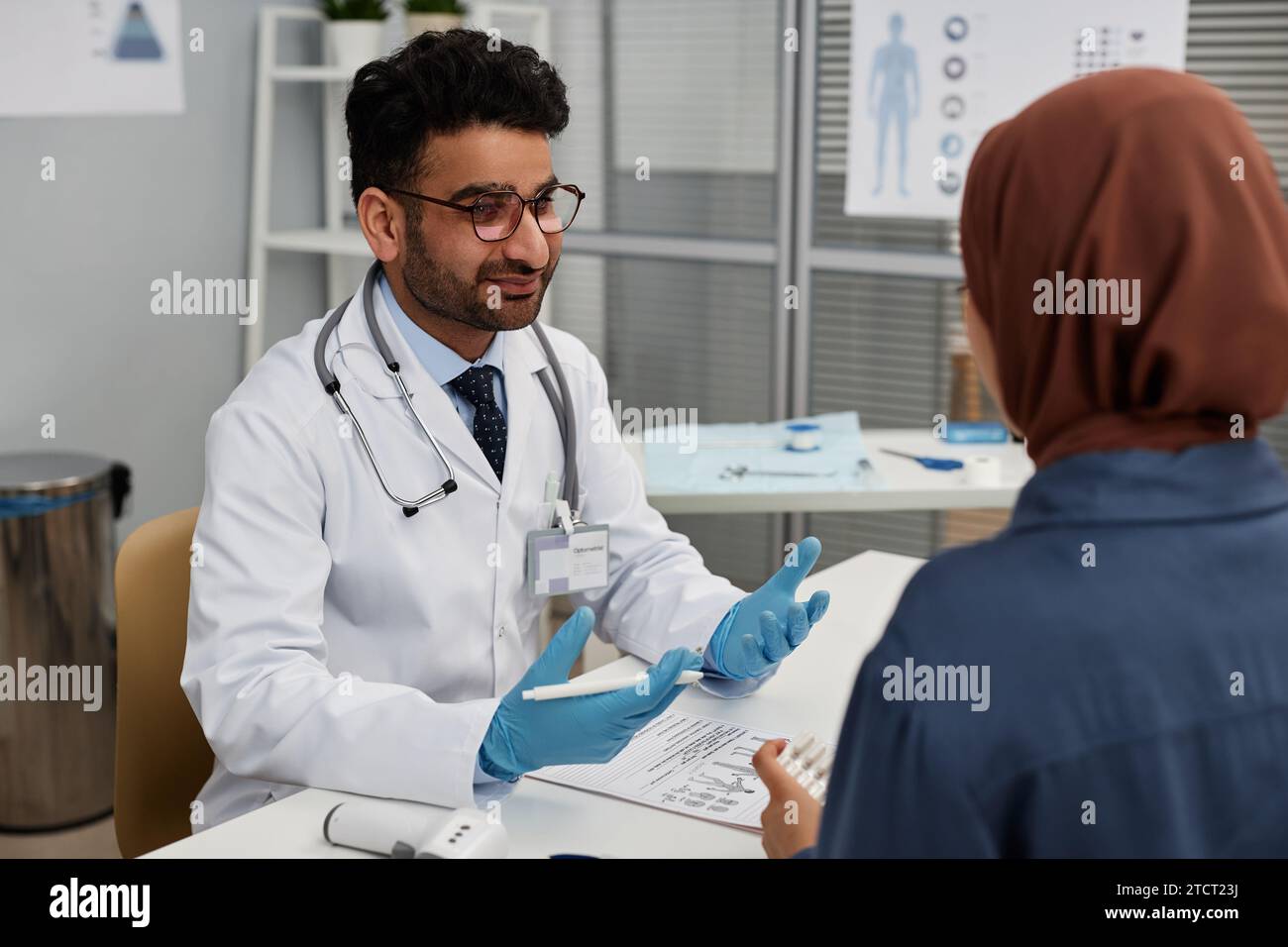 Shot female doctor talking hi-res stock photography and images - Alamy