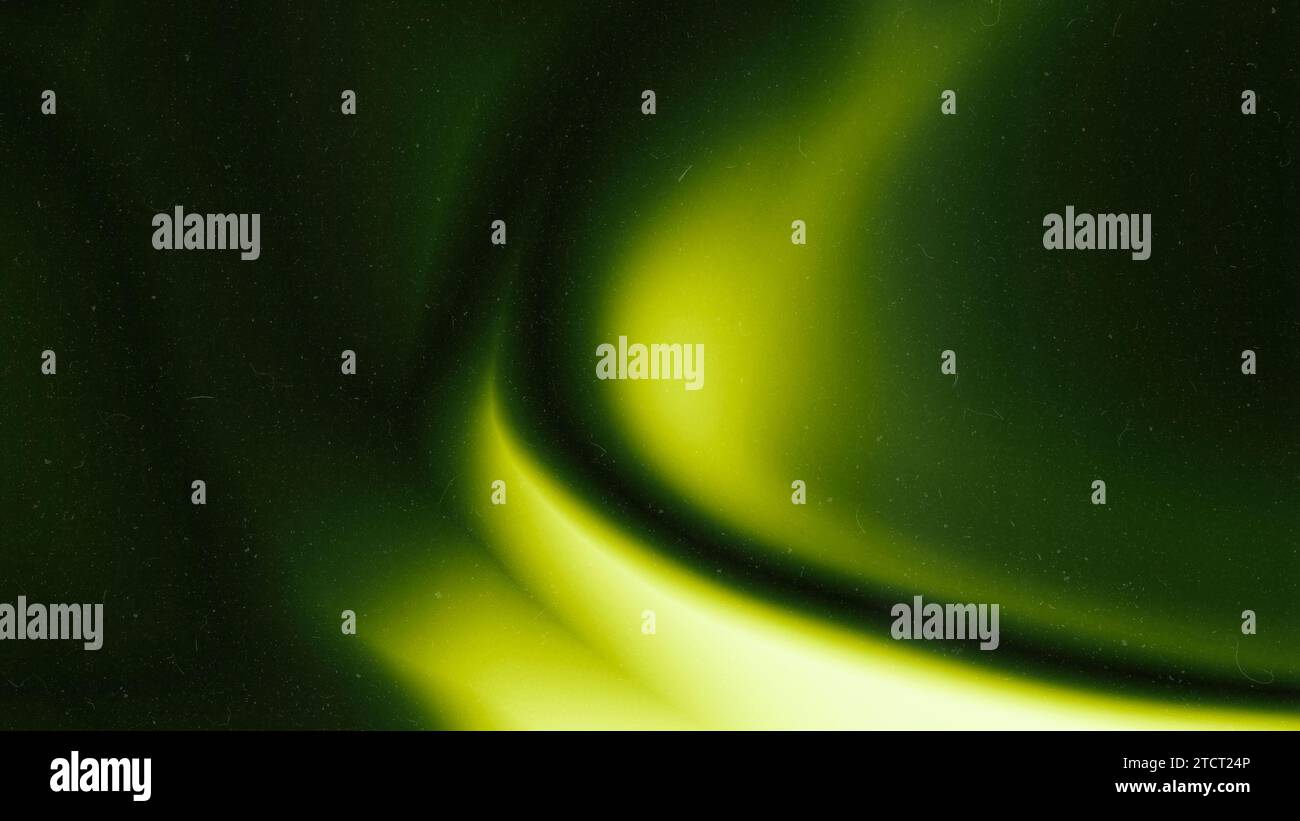 Green emerald color gradient grainy background. Illuminated curve on