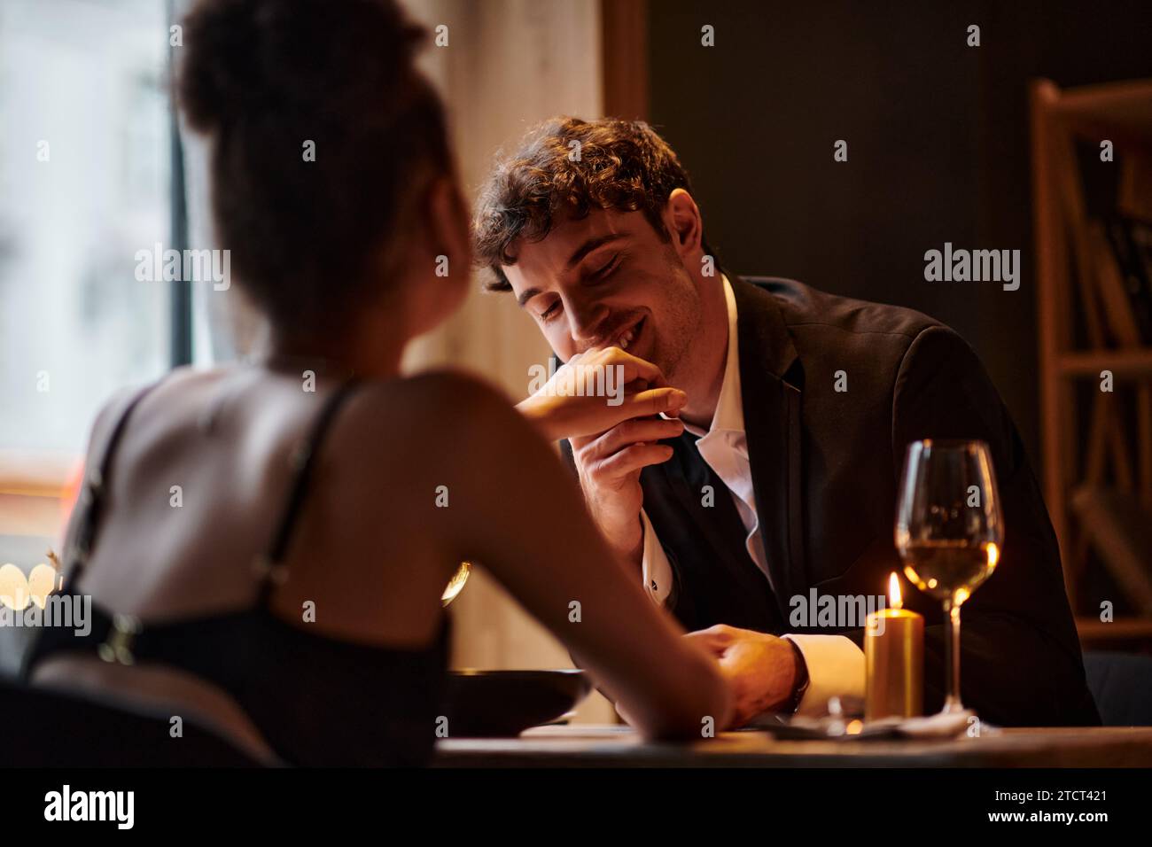 Black man kissing hand girlfriend hi-res stock photography and images ...