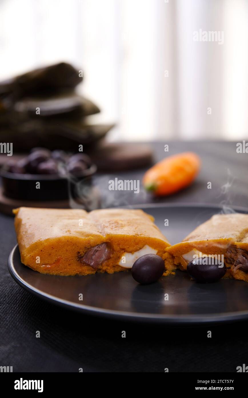 Typical dish of Peru known by the name of tamales, made with corn flour