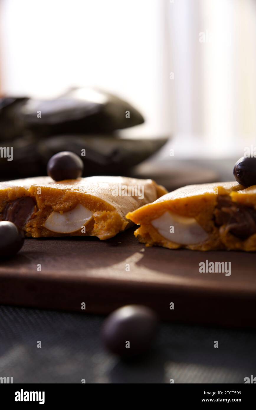 Typical dish of Peru known by the name of tamales, made with corn flour