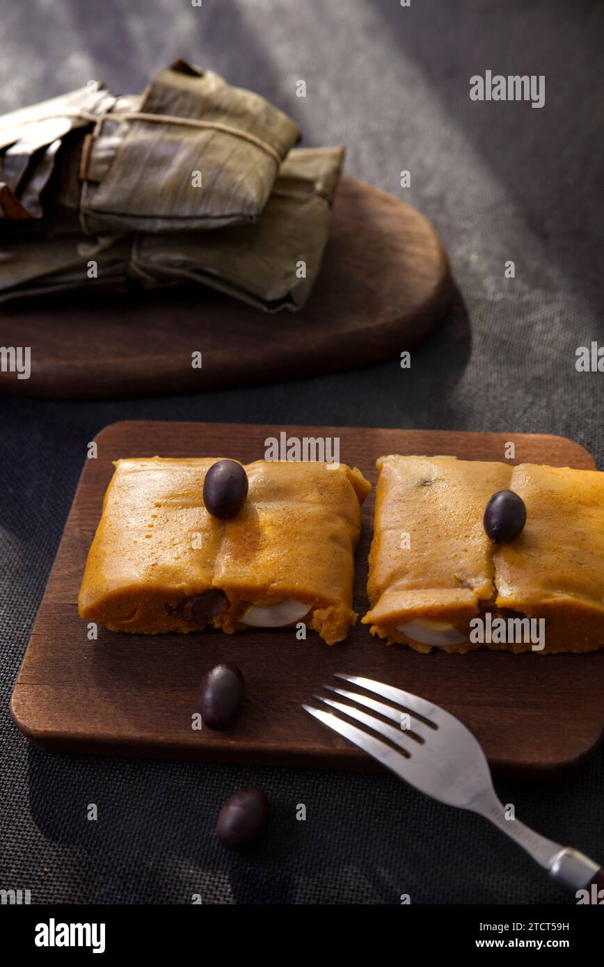 Typical dish of Peru known by the name of tamales, made with corn flour