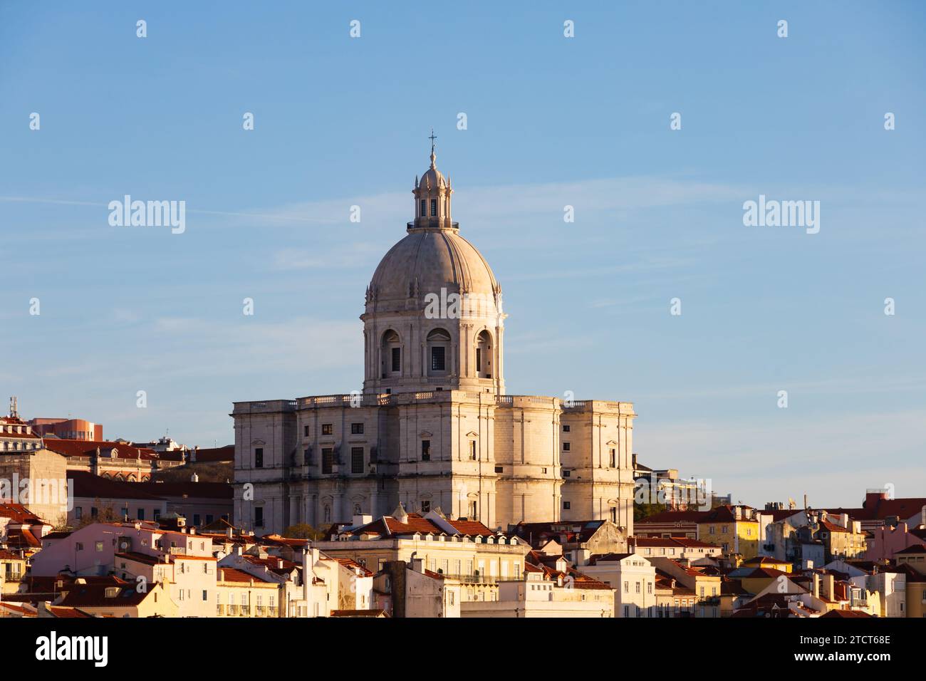 The National Pantheon, Panteao Nacional, baroque church and mausoleum. Lisbon, Portugal Stock Photo