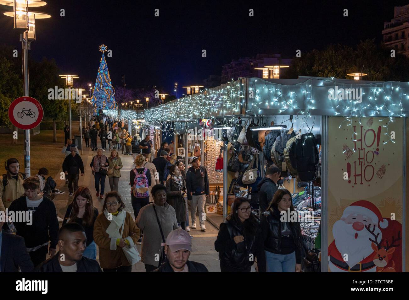 Palma de Mallorca, Spain; december 12 2023 Christmas street market