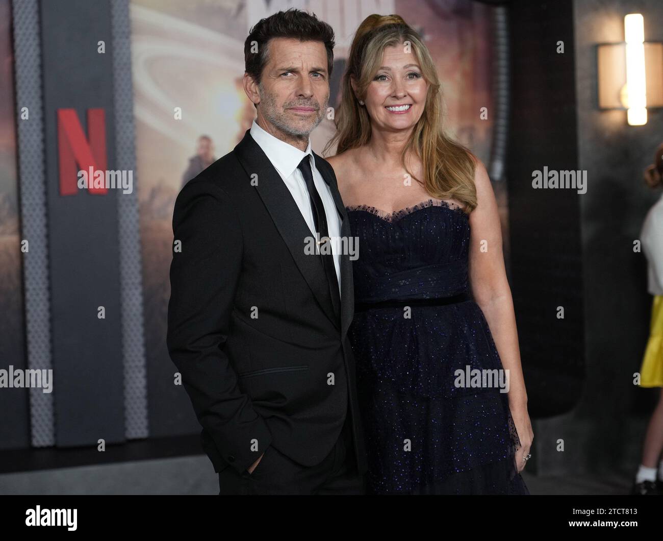 Los Angeles, USA. 13th Dec, 2023. (L-R) Zack Snyder and Deborah Snyder at the Netflix's REBEL MOON - PART ONE: A CHILD OF FIRE Los Angeles Premiere held at the TCL Chinese Theatre in Hollywood, CA on Wednesday, ?December 13, 2023. (Photo By Sthanlee B. Mirador/Sipa USA) Credit: Sipa USA/Alamy Live News Stock Photo