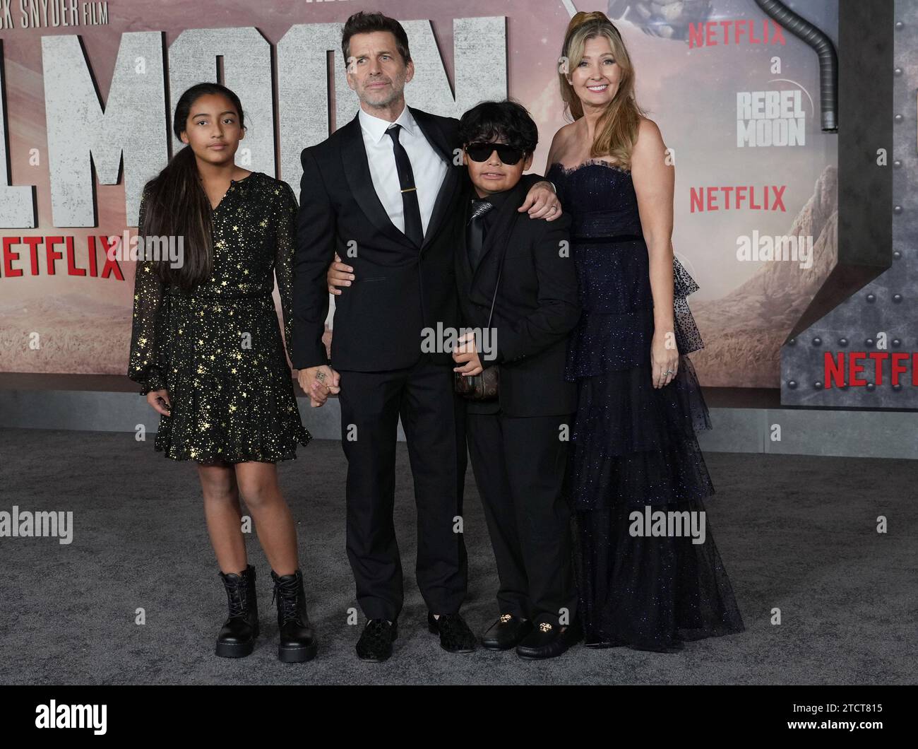 Los Angeles, USA. 13th Dec, 2023. Zack Snyder, Deborah Snyder and