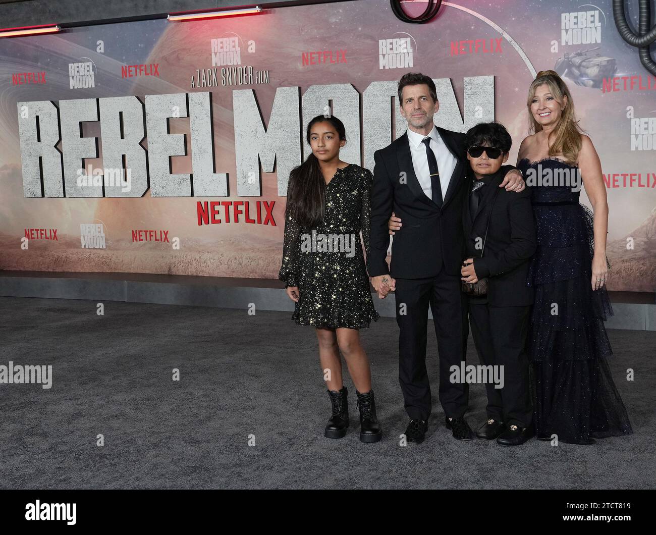 Los Angeles, USA. 13th Dec, 2023. Zack Snyder, Deborah Snyder and