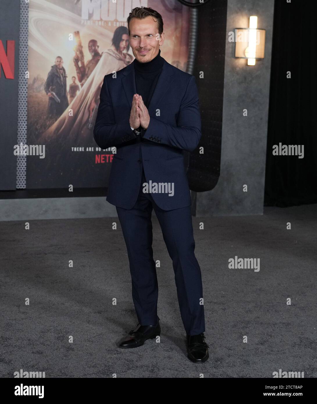Tomm Voss arrives at the Netflix's REBEL MOON - PART ONE: A CHILD OF FIRE Los Angeles Premiere held at the TCL Chinese Theatre in Hollywood, CA on Wednesday, ?December 13, 2023. (Photo By Sthanlee B. Mirador/Sipa USA) Stock Photo