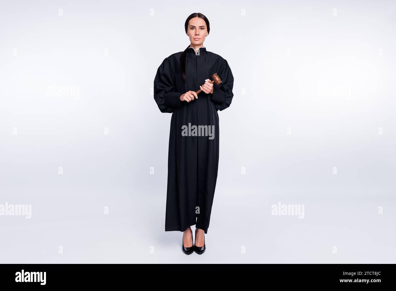 Woman Judge In Robe Full size photo of serious woman judge attorney wear long black robe ...