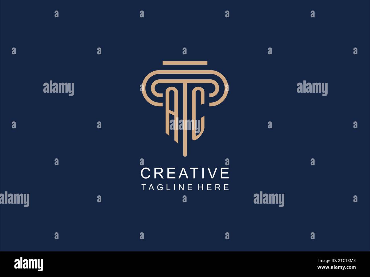 AC initial pillar logo, elegant and luxury law firm logo design ideas ...